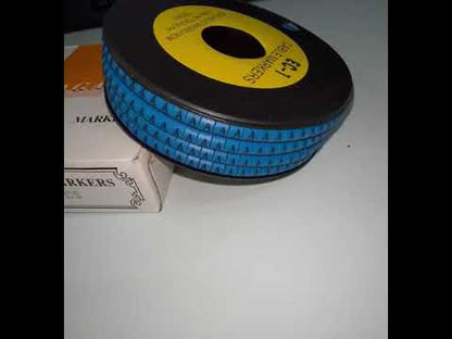 Cable "A" Marker 2.6mm to 4.2mm Blue, 1000pcs Blue EC-1B