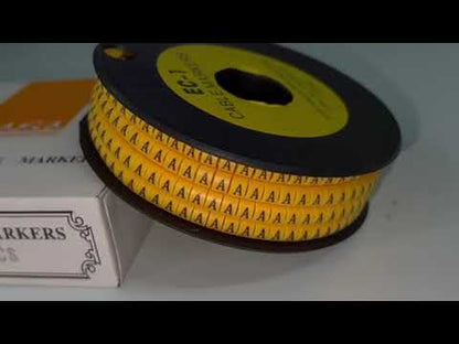 Cable "A" Marker 2.6mm to 4.2mm Yellow EC-1Y, 1000PCS