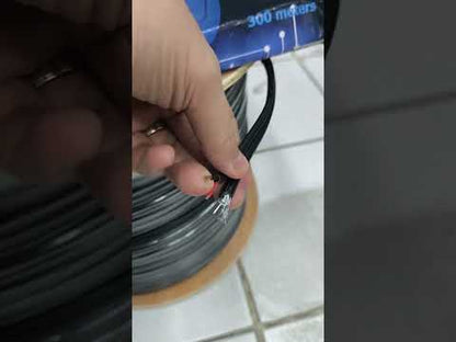 Philflex RG6 Siamese Cable with Power with Positive and Negative Wire For CCTV 1 Meter
