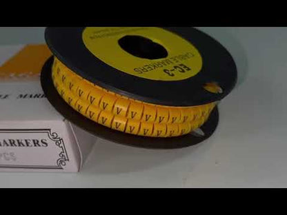 Cable Marker "V" 5.0mm to 7.2mm EC-3 Yellow (350PCS)