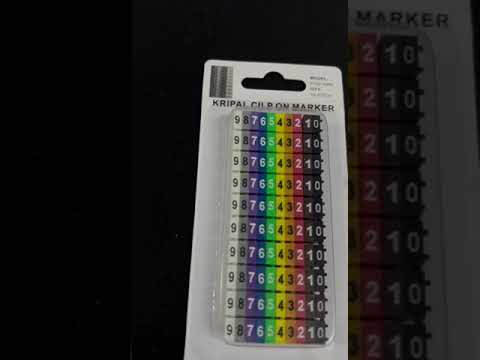 Cable Marker Clip On 0-9 Assorted Color 4MM   KCM-4MM