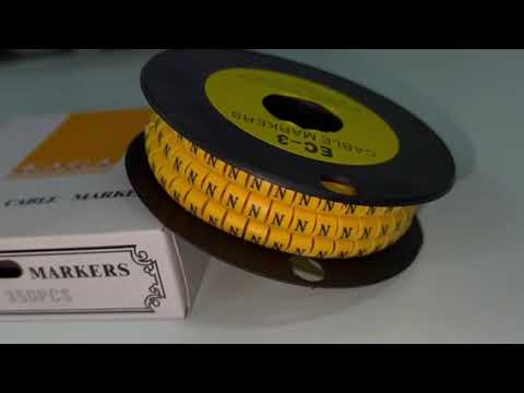Cable Marker "N" 5.0mm to 7.2mm EC-3 Yellow (350PCS)