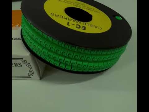 Cable "C"Marker EC-1 Green 2.6mm to 4.2mm 1000pcs 1 Roll EC-1G(C)