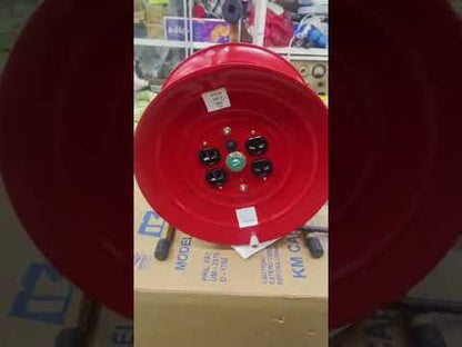 Kopez ( Phelps Dodge ) Omni Heavy Duty Drum Roll Extension Cord 4 Gang 15A 250V Royal Cord  Plug WHG-008  KM2190-A