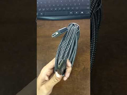 HDMI Braided Cable 2.0v Durable and Reliable Audio/Video Cables 3 Meters White/Black