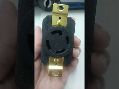 Grippes 30A Twist Lock Outlet 3P+E (4P) 250V (NEMA L6) WJ6436B, Twistlock