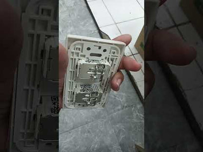 Panasonic 1 Gang F Type Television Terminal Current Passing Type with Plate, 1 Gang Television Outlet Thread Type with Plate, 1 Gang Cable TV Outlet with Plate WEG2701 X2 / WEG6802W-1
