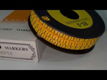 Grippes J Cable Marker 3.6mm to 5.2mm Color Yellow 1roll 500pcs) EC-2Y