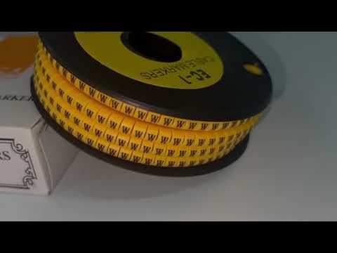 Cable (W) Marker 2.6mm to 4.2mm ( 1000pcs) Yellow EC-1Y