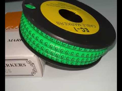 Cable "G" Marker EC-1 Green 2.6mm to 4.2mm 1000pcs 1 Roll   EC-1G(G)