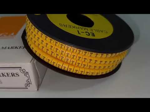 Cable (T) Marker 2.6mm to 4.2mm ( 1000pcs) Yellow EC-1Y