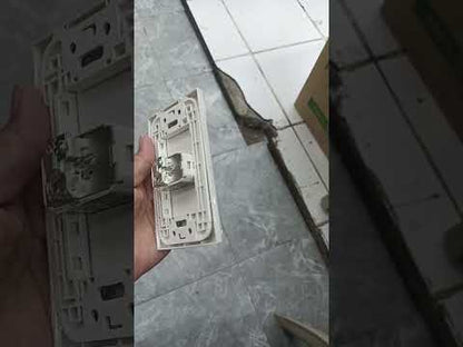 Panasonic 1 Gang F Type Television Terminal Current Passing Type with Plate, 1 Gang Television Outlet Thread Type with Plate, 1 Gang Cable TV Outlet with Plate WEG2701 / WEG6801W-1