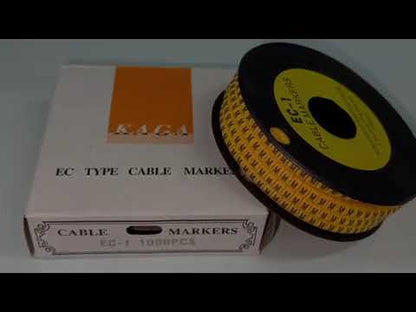 Cable (M) Marker 2.6mm to 4.2mm ( 1000pcs) Yellow EC-1Y