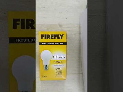 Firefly 100W Incandescent Bulb Warm White 220V E27 Frosted Standard Lamp FINS100/F