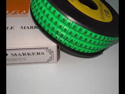 Cable "8" Marker EC-1 Green 2.6mm to 4.2mm 1000pcs 1 Roll   EC-1G(8)