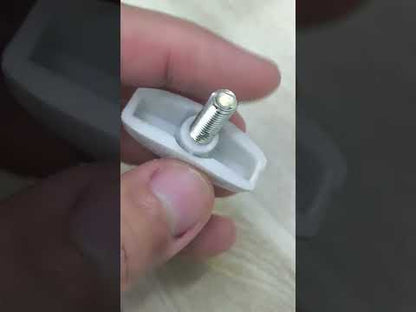 Screw Knob Lock 3cm x 5mm with Plastic White Handle