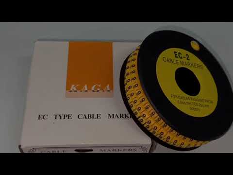 Grippes Cable Marker "9" 3.6mm to 5.2mm Color Yellow 1roll 500pcs EC-2Y