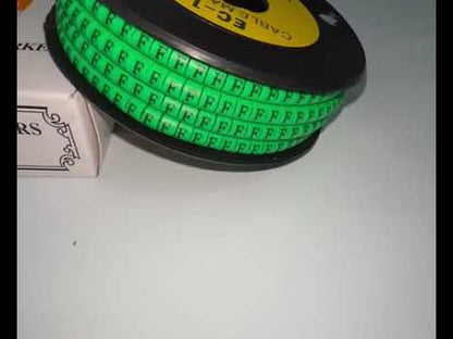 Cable "F" Marker EC-1 Green 2.6mm to 4.2mm 1000pcs 1 Roll   EC-1G(F)