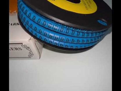Cable "D" Marker 2.6mm to 4.2mm Blue EC-1B, 1000PCS