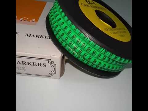 Cable (9) Marker EC-1 Green 2.6mm to 4.2mm 1000pcs 1 Roll   EC-1G(9)
