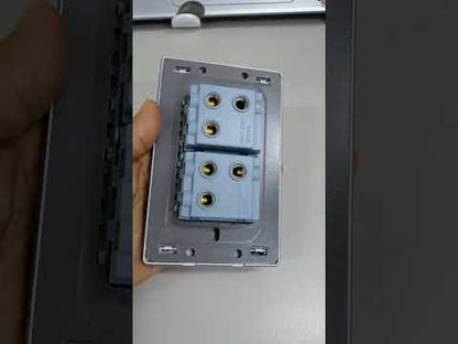Grazen 2 Gang 3 Way Switch 16A 220V with Plate Cover Model GW-004 Grey