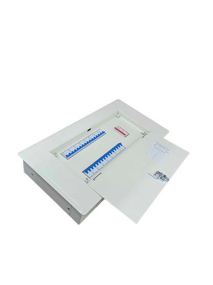 16 Branches Panel Board for 2 Pole MCB white metal distribution box with 16 blue switch levers by Koten Himel Royu