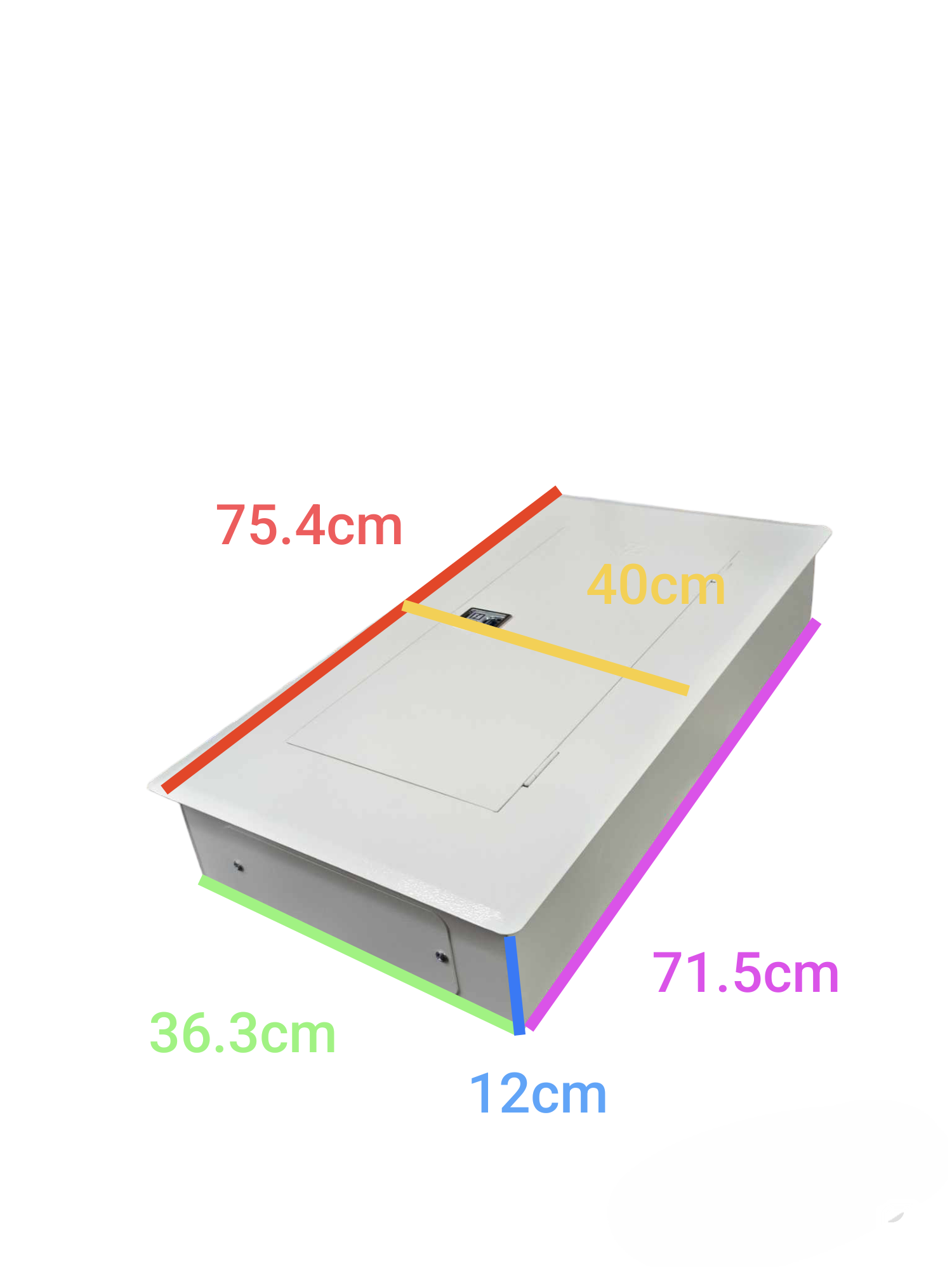 Koten Himel Royu 16 Branches Panel Board for 2 Pole MCB white recessed metal enclosure with hinged access door and size labels