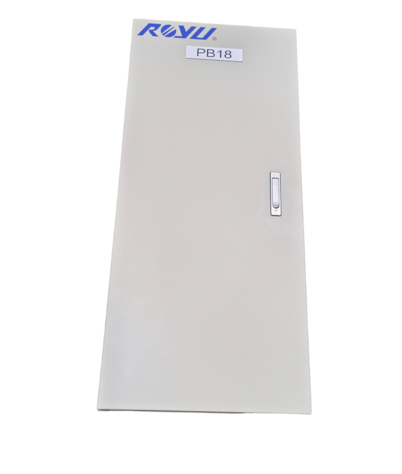 Chint metal electrical enclosure door for 160A 2 pole MCCB panel board with labeled PB18 handle