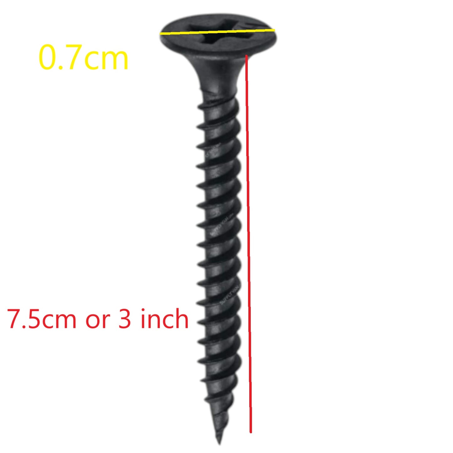 Black Screw 3 Inch for Wood Gypsum single black Phillips countersunk wood screw 3 inch length from China construction materials