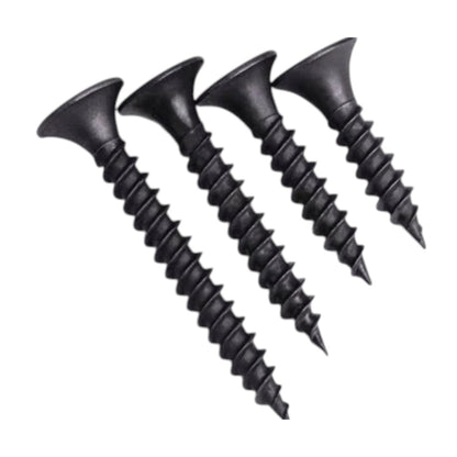 Black Screw 4 Inch for Wood Gypsum set of four black countersunk wood screws for drywall and wood from China