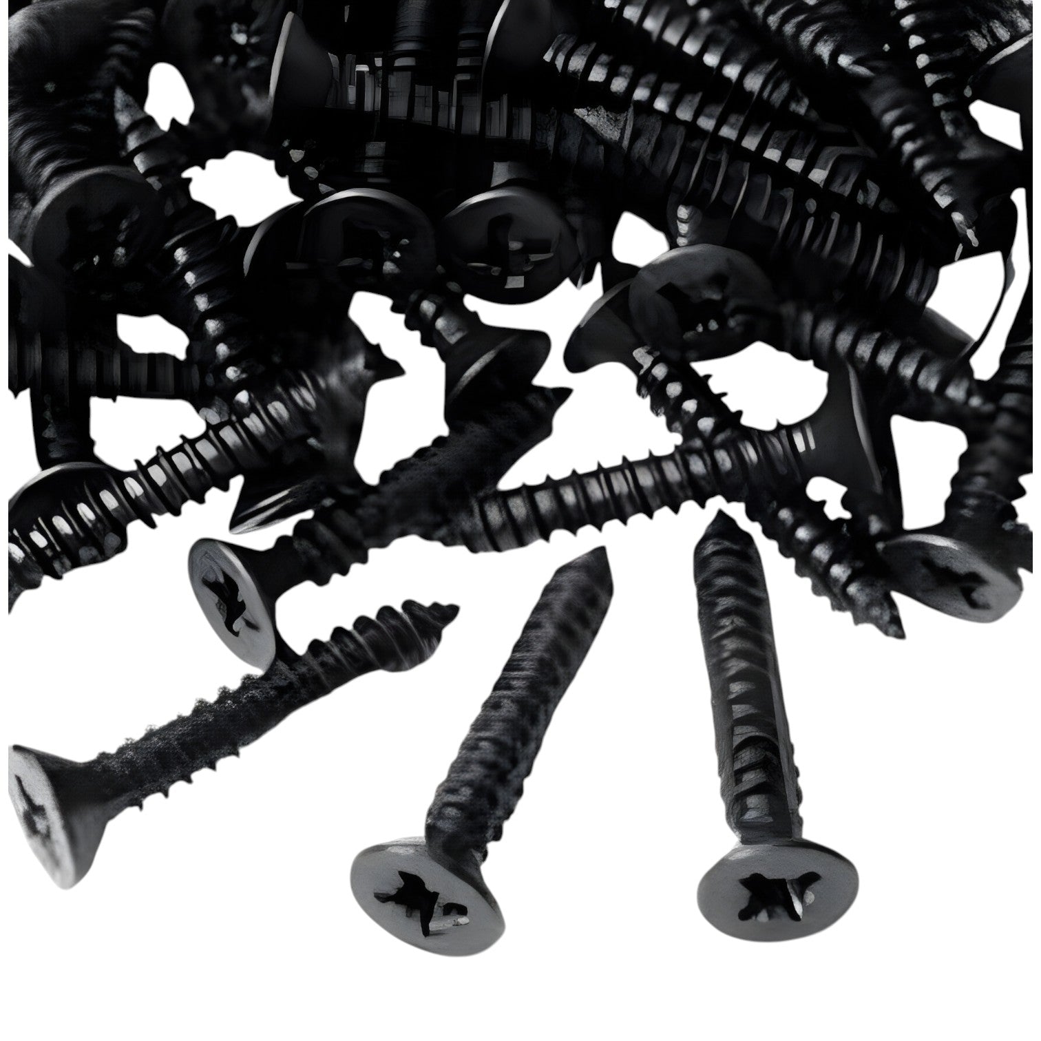 Black Screw 4 Inch for Wood Gypsum black countersunk Phillips head coarse thread screws from China vendor