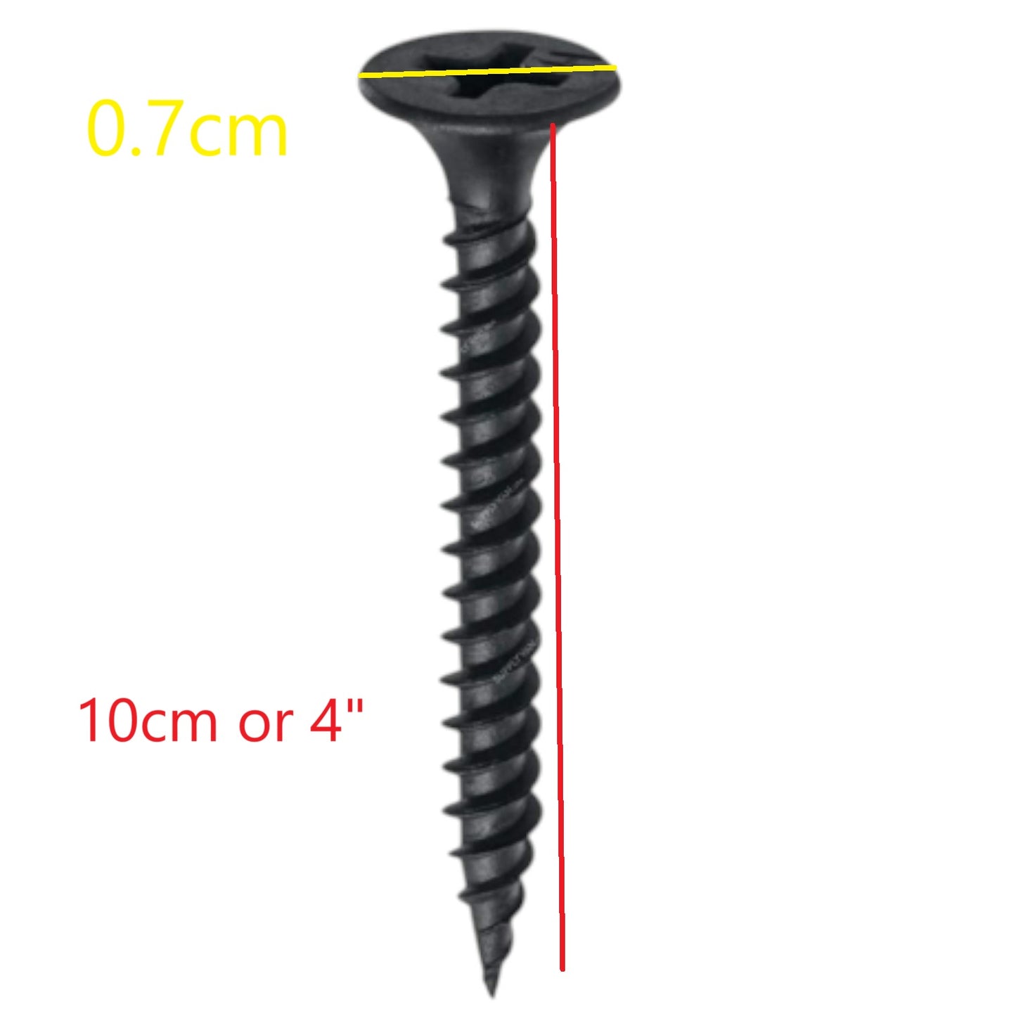 Black Screw 4 Inch for Wood Gypsum coated countersunk wood screw 4 inch length construction fastener from China