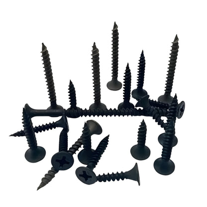 Black Screw 4 Inch for Wood Gypsum flat head Phillips drywall screws black phosphate finish from China