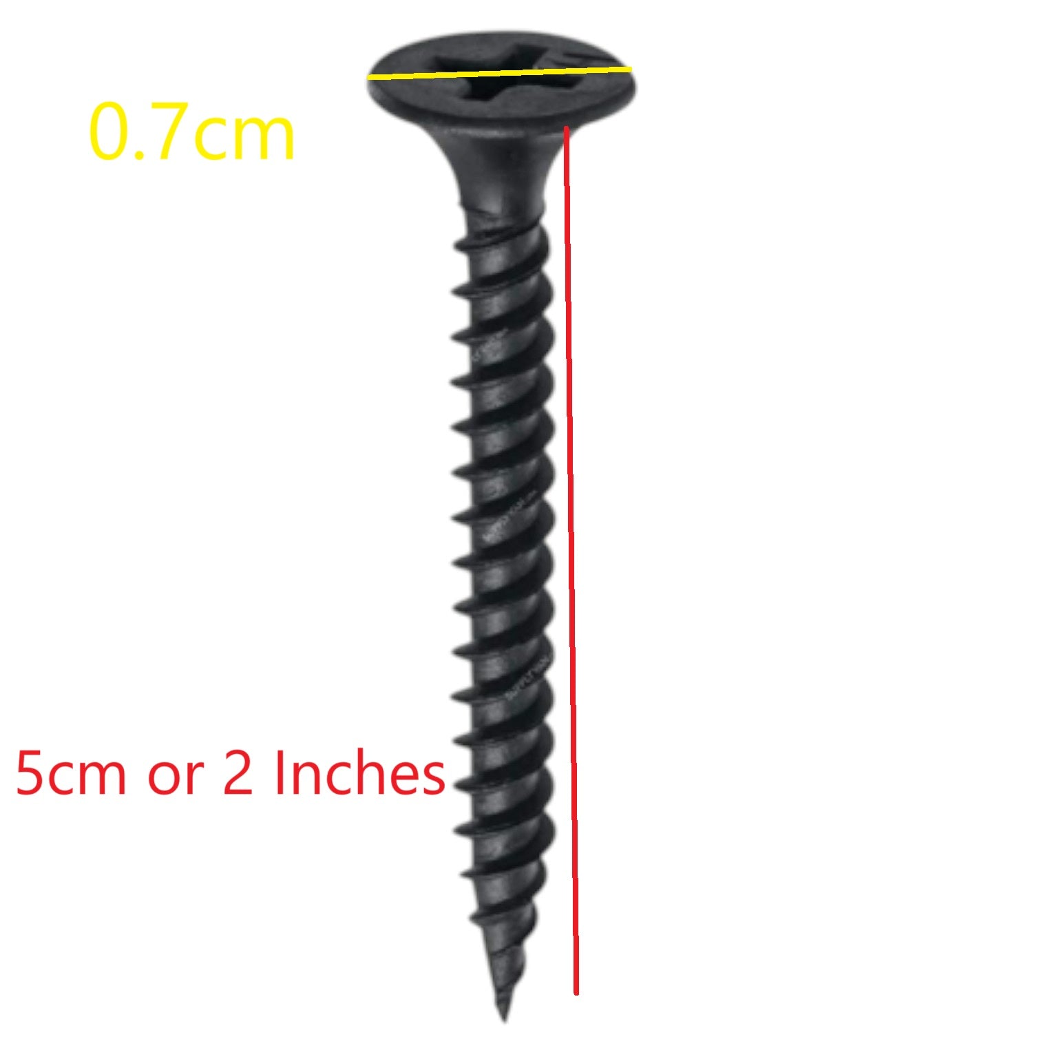 Black Screw 2 Inch for Wood Gypsum Phillips countersunk wood screw 2 inch length black finish from China