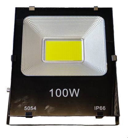 Denko 100W IP66 outdoor LED floodlight daylight black housing with reflective COB panel for outdoor wall mounting