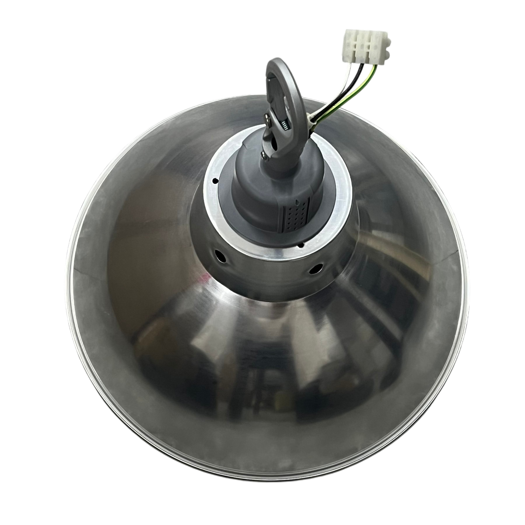 Biglite and Omni 14 Inch aluminum reflector With Omni E40 Socket. Brushed aluminum industrial high bay light