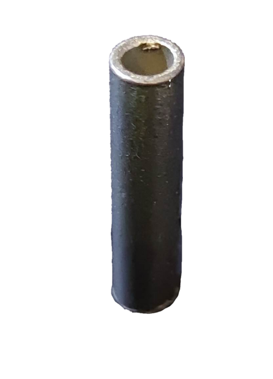 Black insulated electrical butt sleeve with visible metal liner made in China Butt Connector 2mm - 50mm