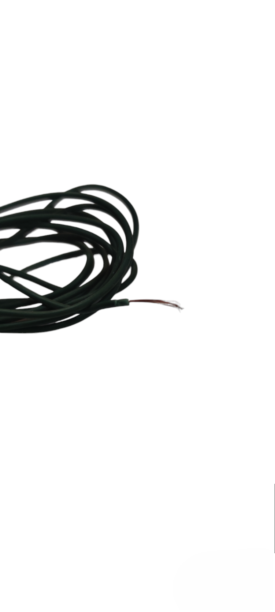 Black insulated pure copper wire for DIY projects coiled for electrical use