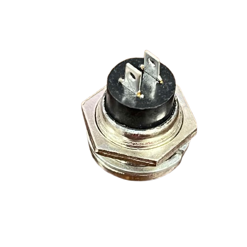 Push Button 1A 220V Black with metal casing and two connection terminals