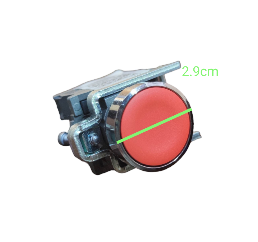 Schneider Push Button Switch Red Normally Open with 2.9 cm diameter for power control