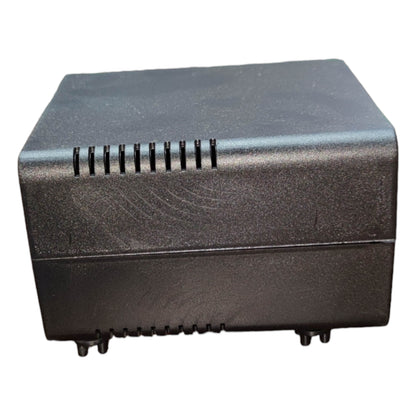 Durable black PVC box for wiring and assembly, perfect for electronic circuit projects