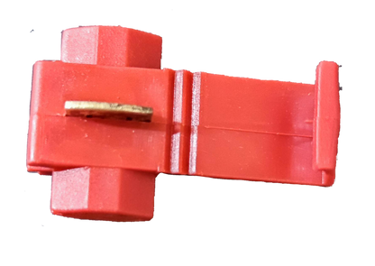 Red quick connect terminal set for easy electrical wire connections and secure fittings