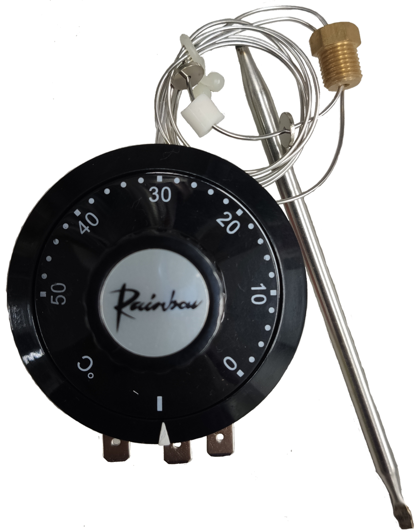 Rainbow 220V thermostat controller for water dispensers and filters with temperature dial and sensor probe