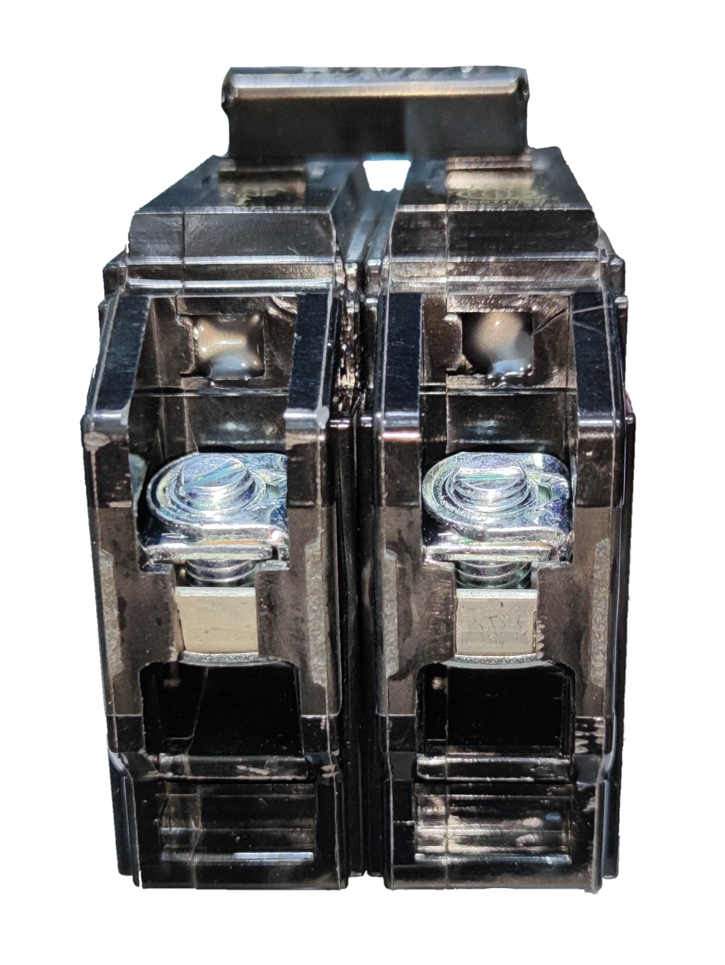 Royu 40A 2 pole circuit breaker with metallic contacts and black casing for electrical protection