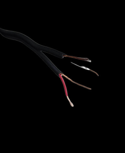 ZwitseRise RCA Cord 100 Meters per Roll with black insulated wires and exposed copper leads