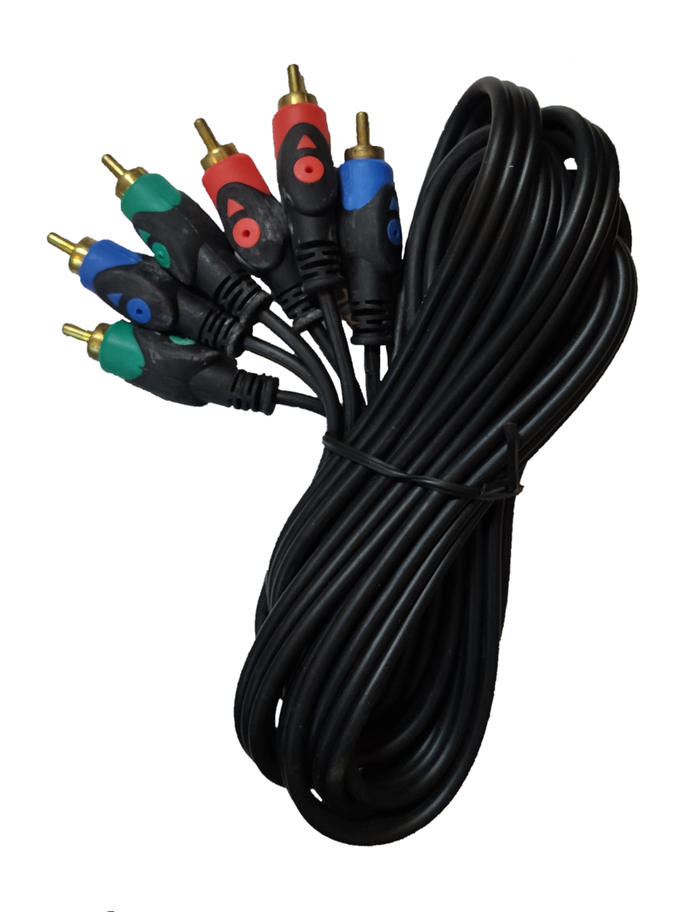 RCA Cord 3 Meters 3X3 with gold-plated connectors and black cable from Taiwan