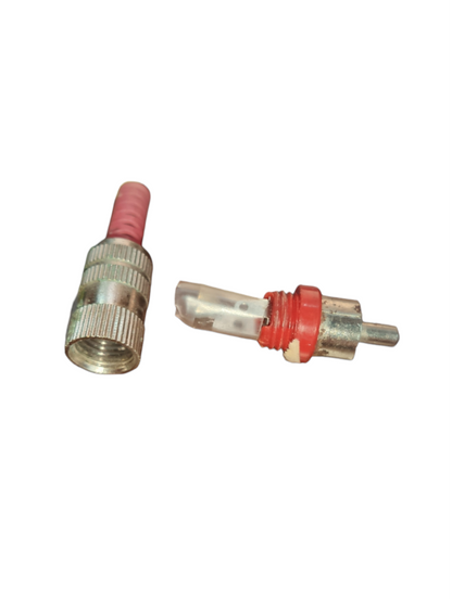 Electx Electrical Supply RCA Plug Connector Male Red with metal casing for secure audio video connections