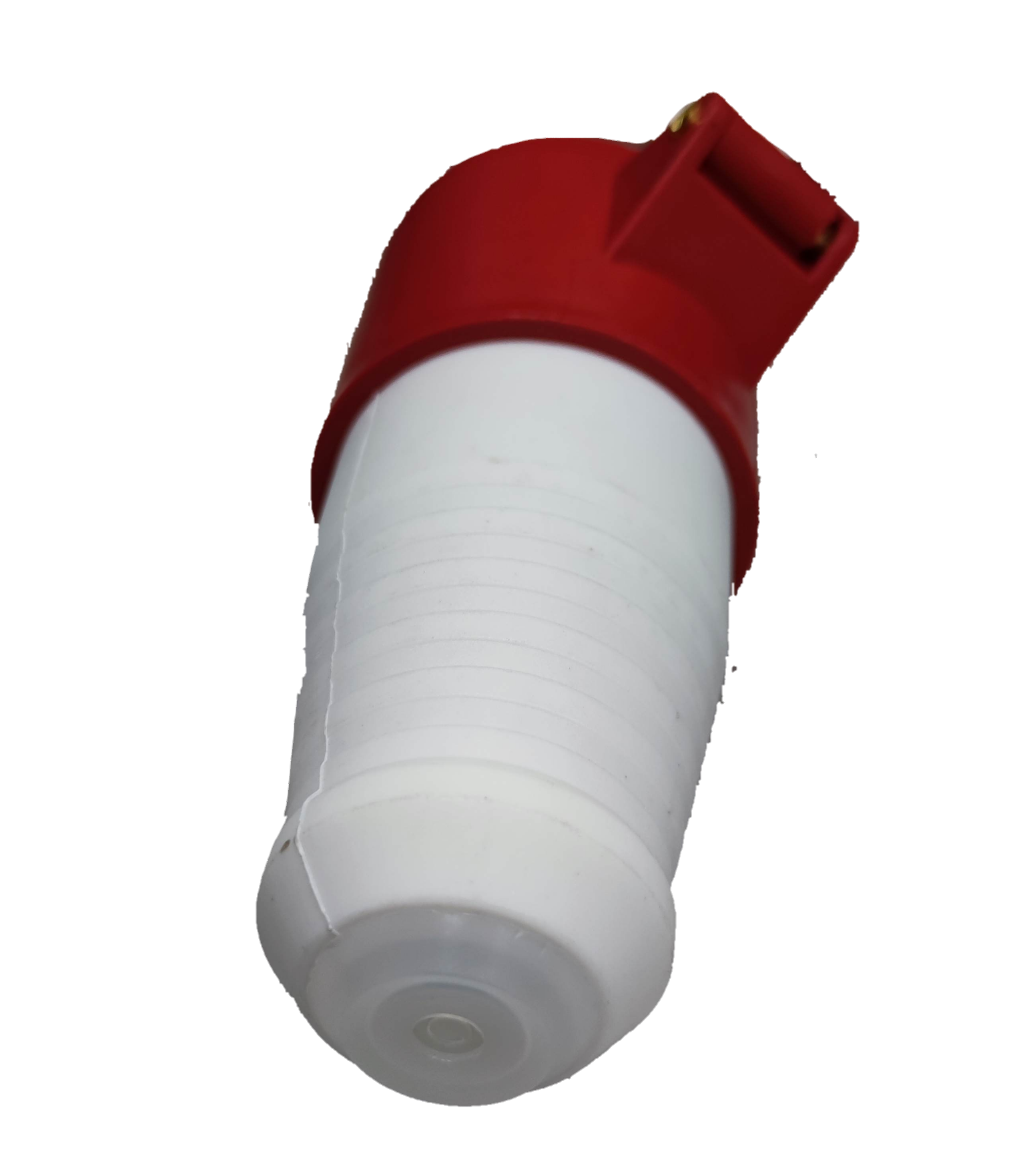 Grippes industrial outlet cord connector 16A with durable red and white construction for reliable electrical connections