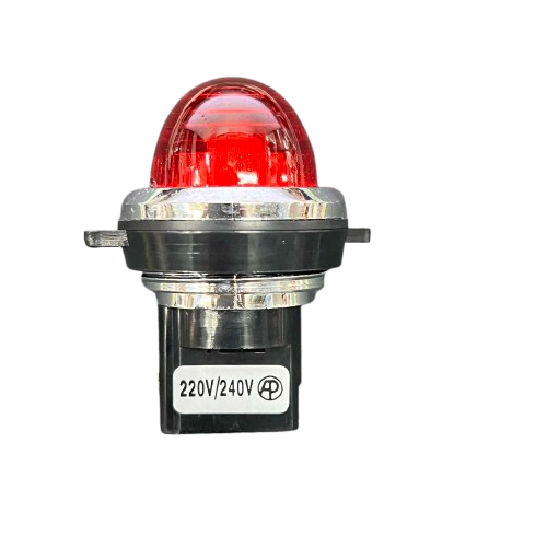 Auspicious red panel indicator light 220 volt with a round design for easy installation in various applications