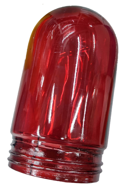 Biglite red vapor lamp glass cover with threaded base for lighting installation accessories